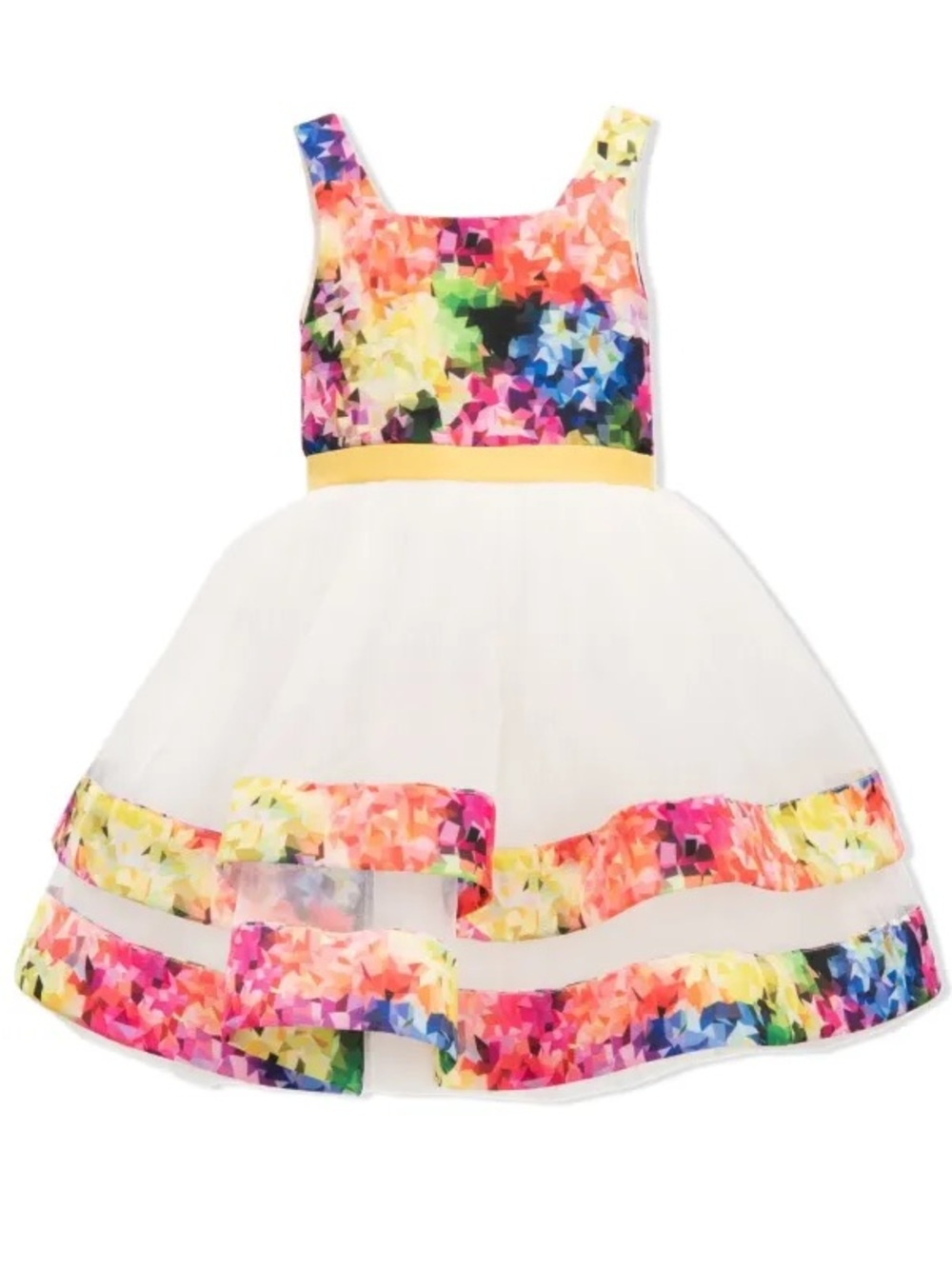 $200 Tulleen Floral Print Tulle Dress Girls Size 8